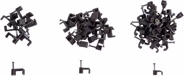 Blackspur 80 Piece Black Plastic Cable Clips Set