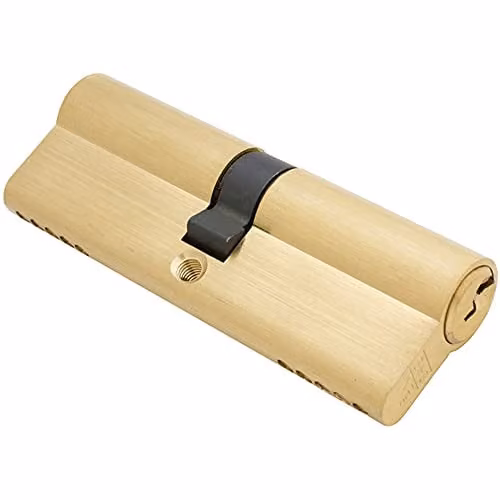 Loops 90mm Euro Double Cylinder Lock, 5 Pin, Satin Brass Gold