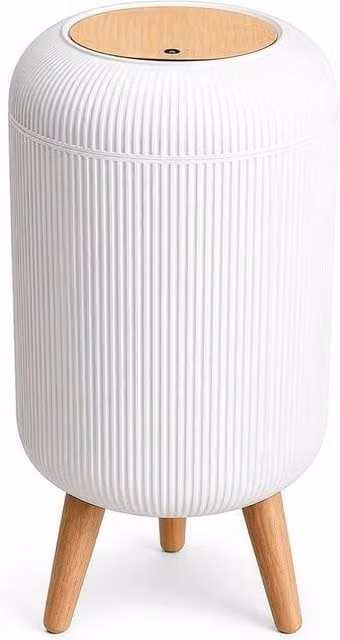 Havendro 10L Press Top Trash Bin in White