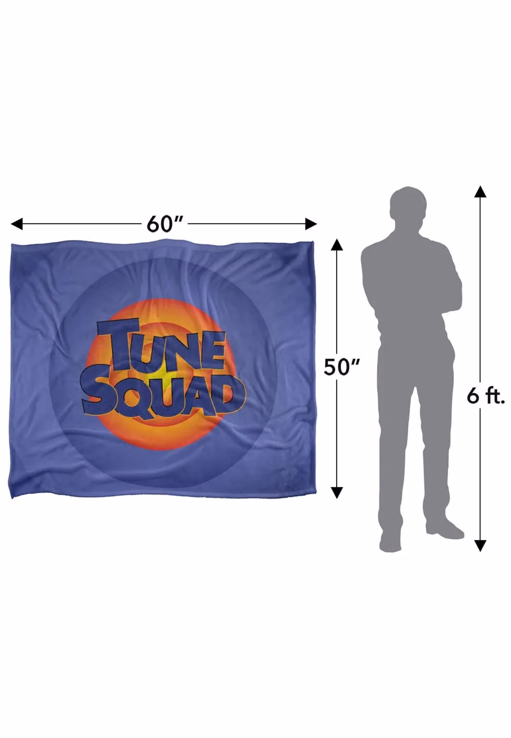 Warner Brothers Space Jam 2 Silky Touch Super Soft Throw Blanket in White, W: 152 cm, D: 127 cm – 2