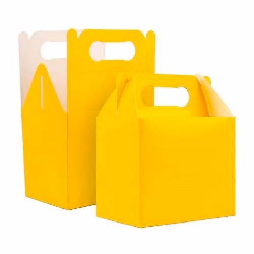 SHATCHI 10-Piece Yellow Cardboard Party Food Lunch Boxes, W/D/H: 14 x 12 x 10 cm – 1