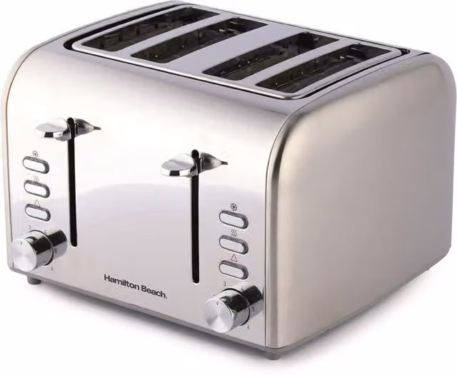Hamilton Beach Rise 4 Slice Stainless Steel Toaster, 1600W, Silver – 5