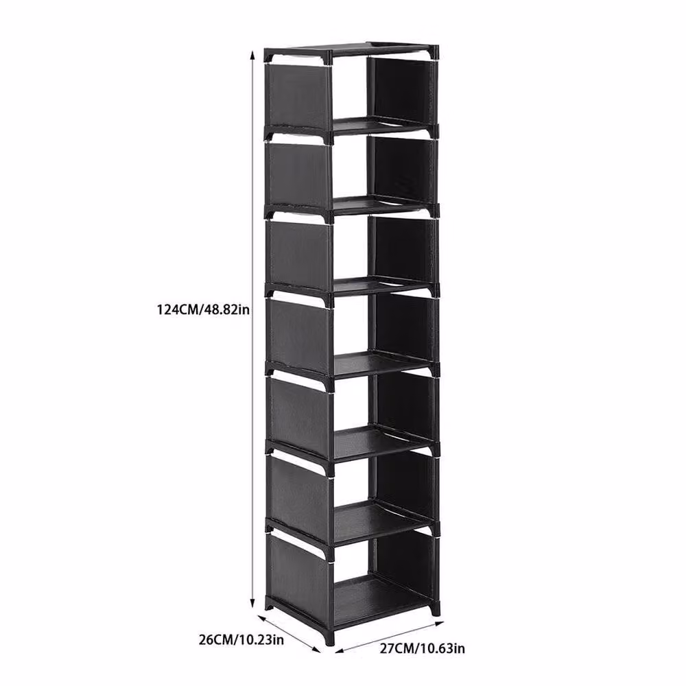 Kelvenix 8-Tier Compact Space Saving Shoe Rack Stand in Black – 2