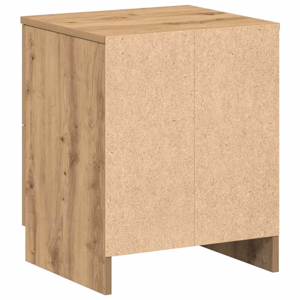 Berkfield Home Artisan Oak Bedside Cabinet with 2 Drawers in Brown, W: 40 cm, D: 36 cm, H: 50 cm – 2
