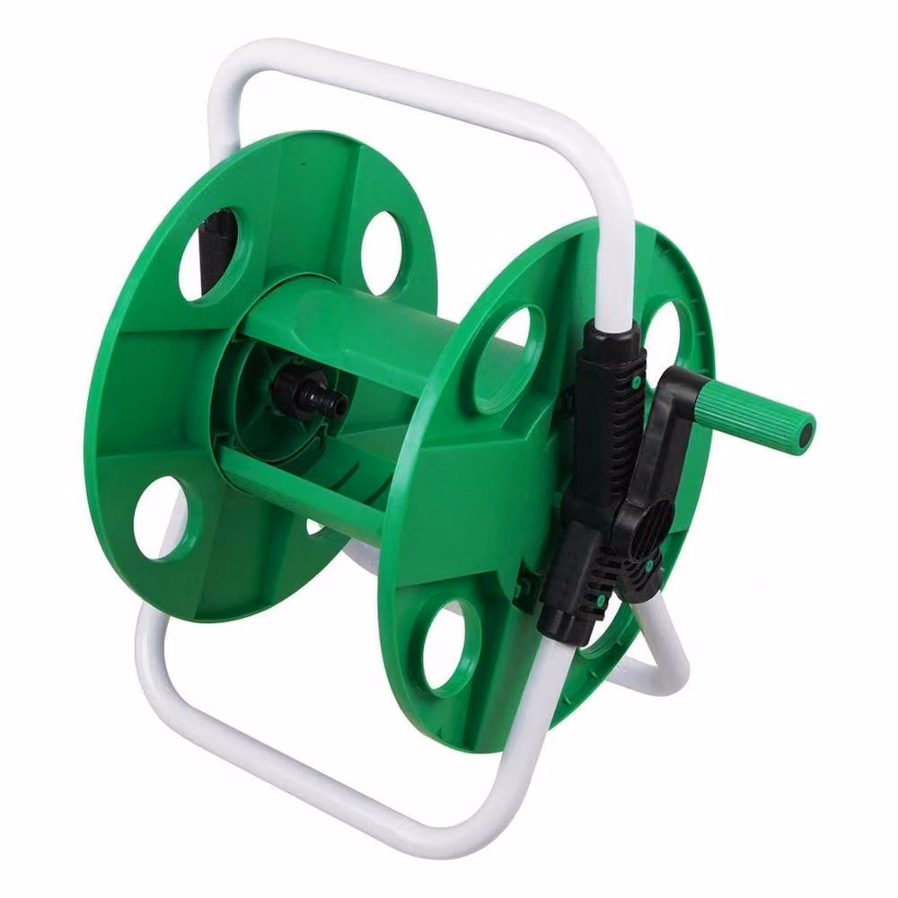 FLAVORA Portable Freestanding Hose Pipe Reel Garden Cart in Green – 2