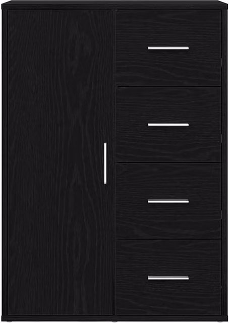 Berkfield Home Black Oak Modern Sideboard, W/D/H: 60 x 31 x 84 cm – 1