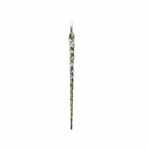 Melody Maison Set of 4 Transparent Acrylic Christmas Icicles, Height: 29 cm – 4