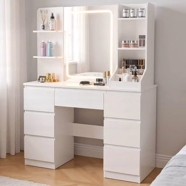 SPETLEK White Hollywood LED Dressing Table Vanity Makeup Desk – 1
