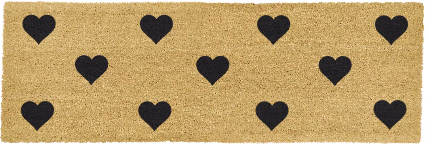 Artsy Mats Hearts Patio Doormat in Beige, W/D/H: 120 x 40 x 1 cm – 4