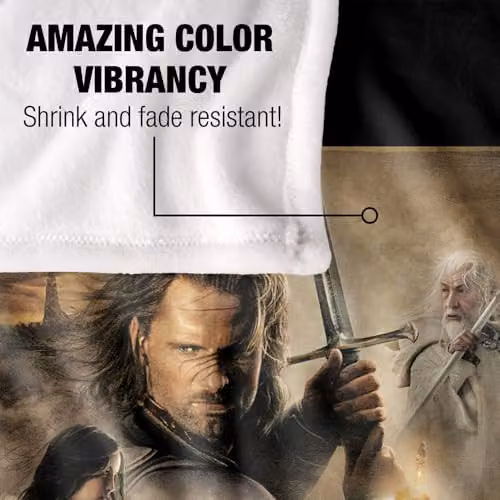 LOGOVISION Lord of the Rings Return of the King Poster Print Super Soft Fleece Throw Blanket, Multicolour, W: 91.44 cm, L: 147 cm – 3
