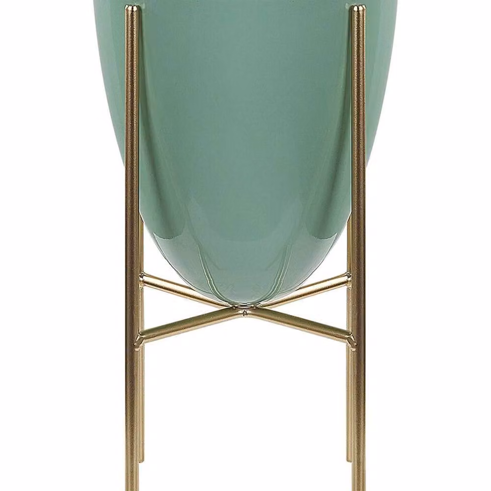 Wyld and Coco Green Metal Plant Stand, W/D/H: 16 x 16 x 31 cm – 2