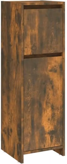 Berkfield Home Smoked Oak Bathroom Cabinet in Brown, W/D/H: 30 x 30 x 95 cm – 1