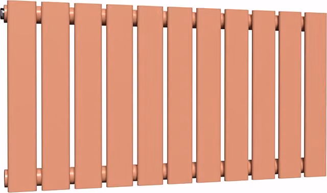 Lux Heat Single Flat Horizontal Steel Radiator in Orange, W: 77 cm, H: 40 cm