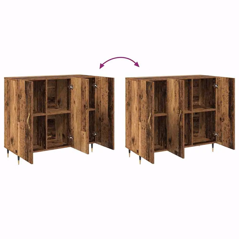 Berkfield Home Brown Sideboard with Storage Door, W/D/H: 90 x 34 x 80 cm – 5