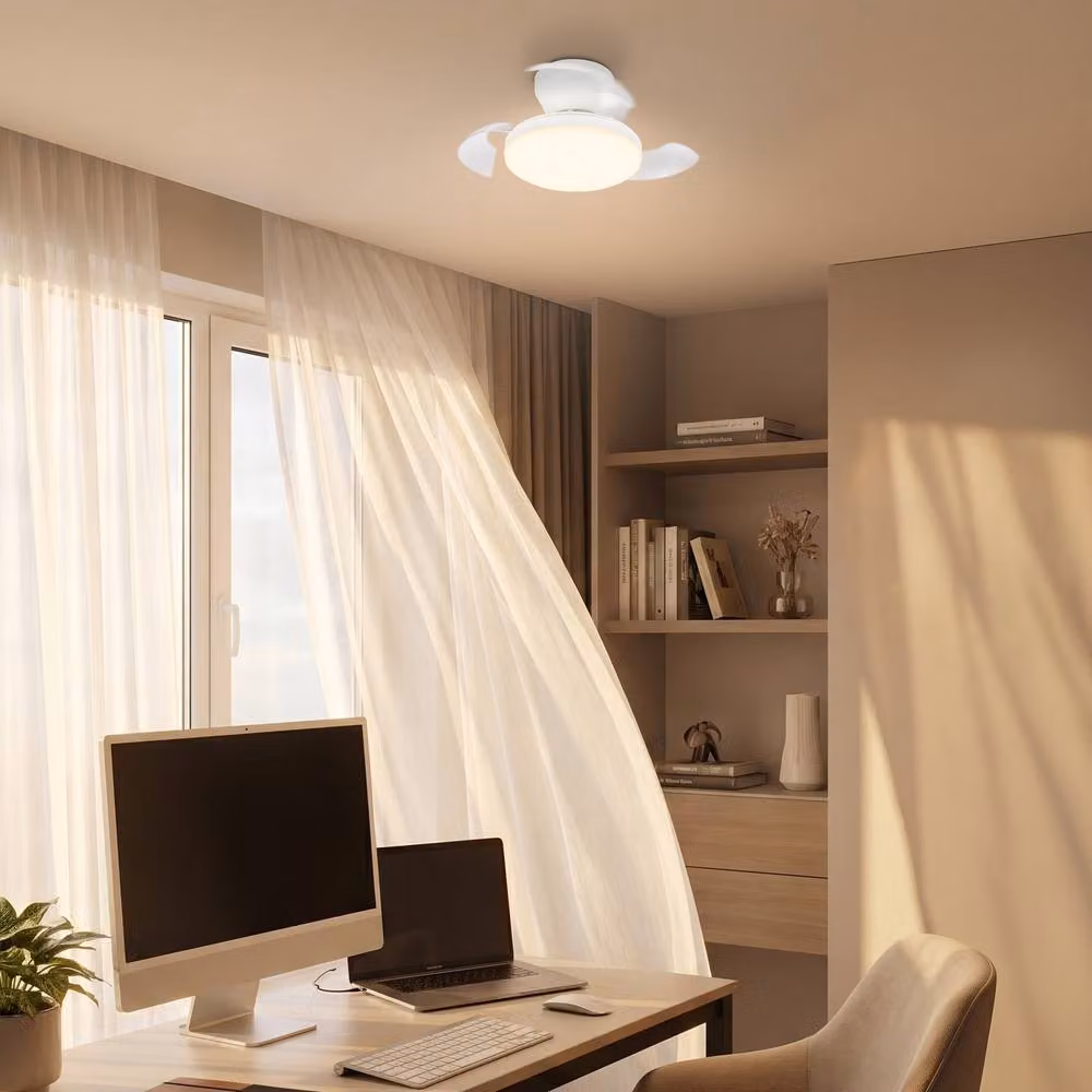 Briloner White LED Ceiling Fan with Light, Dimmable and Remote Controlled, Colour Changing CCT, Diameter: 132 cm – 2