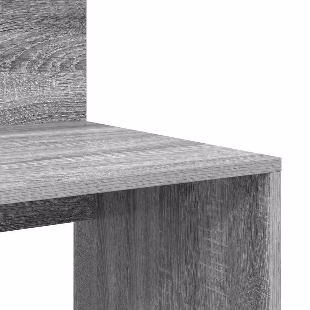 Berkfield Home Modern Writing Desk with Storage in Grey Sonoma, W: 90 cm, D: 48 cm, H: 101.5 cm – 6