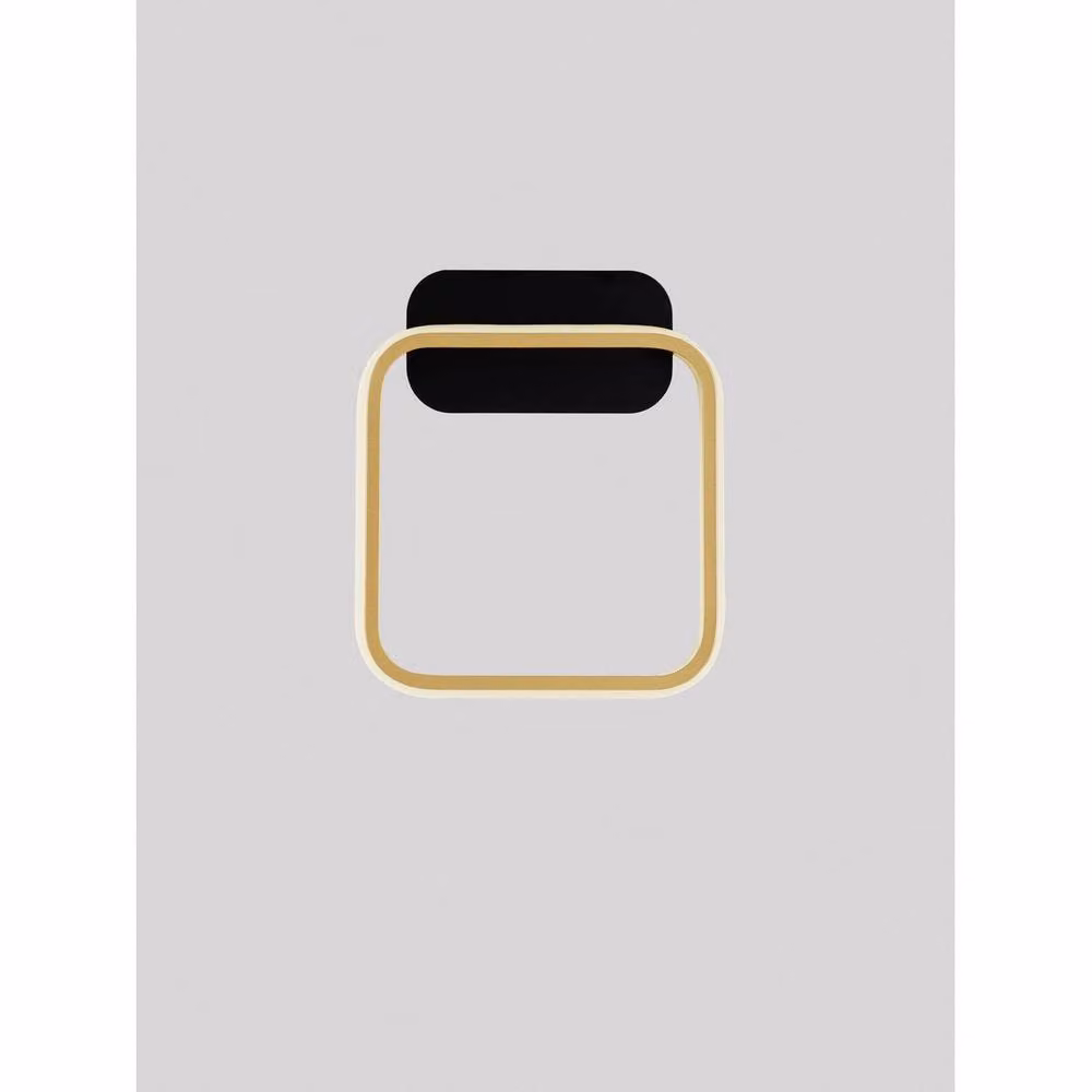 Netlighting Imar Integrated LED Wall Lamp in Black and Gold/Brass with 13W Warm White Light – 3