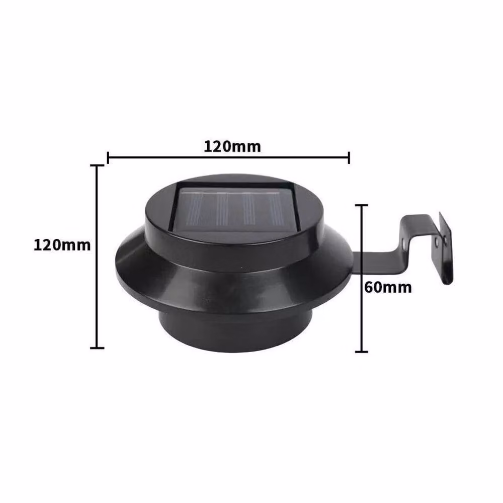 Kelvenix 2-Pack Solar Powered LED Security Gutter Wall Lights in Black with Dusk Sensor and Cool White Light – 2
