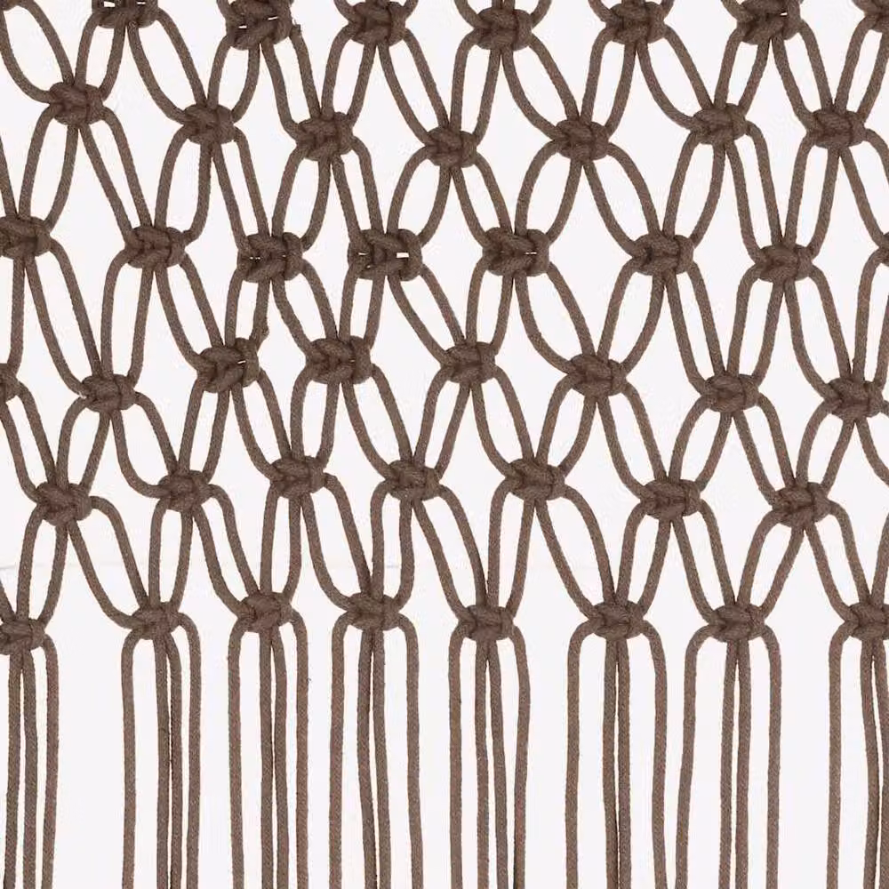 Berkfield Home Macrame Cotton Curtain in Beige, W: 140 cm, H: 240 cm – 2