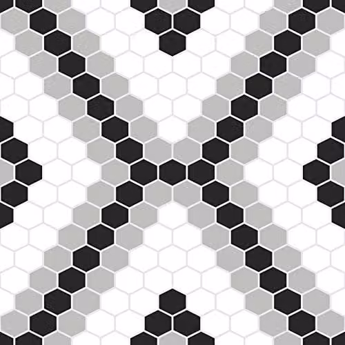 WallPops FP2950 Leyton Peel and Stick Floor Tiles, Black, 30.48 x 30.48 cm