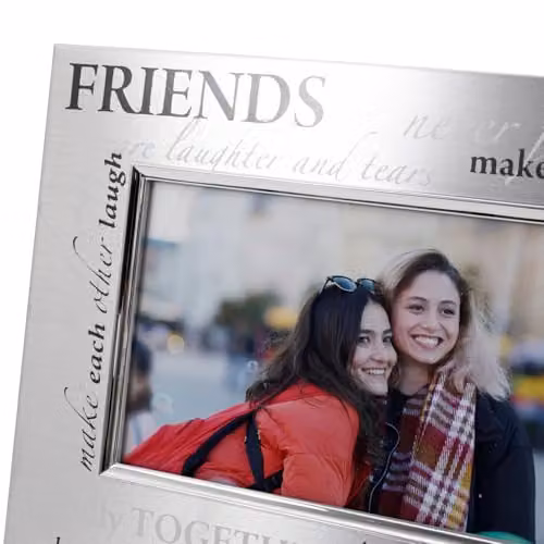 Happy Homewares Modern Single Rectangular Picture Frame in Silver and Black Metal for Wall or Table, 10 x 15 cm – 2