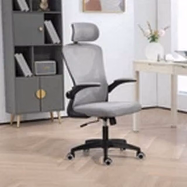 EONLION Ergonomic Mesh Office Chair in Grey with Adjustable Armrests and Headrest – 1
