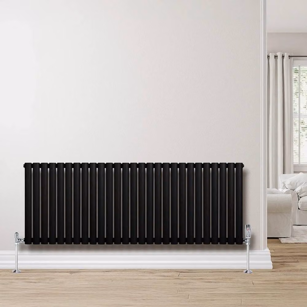 Monstershop Oval Single Column Steel Radiator in Black, W/H: 6.0 x 162.0 cm – 4