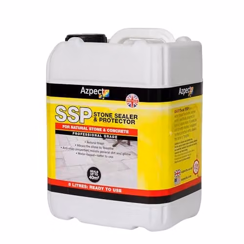 Azpects EASYSeal SSP Stone Sealer and Protector, Transparent Water-Based Outdoor and Indoor Paving and Driveway Sealer, 5 l