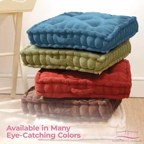 Snug City Grey Chunky Booster Cushion for Adults, 100% Cotton, W/D/H: 45 x 45 x 10 cm – 6