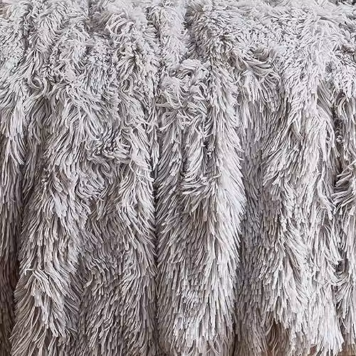 Catherine Lansfield Faux Fur Cuddly Fleece Blanket in Beige, W: 245 cm, D: 280 cm – 2