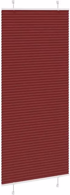 Berkfield Home Single Pleat Fabric Blind in Bordeaux Red, W: 100 cm, H: 200 cm