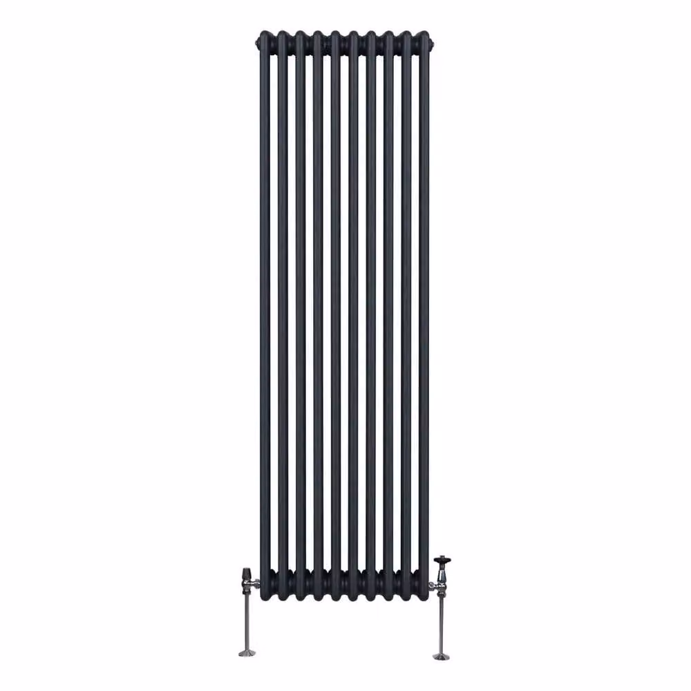 Monstershop Traditional 3 Column Steel Radiator in Anthracite Grey, H 180.0 cm x W 47.2 cm x D 10.0 cm – 2