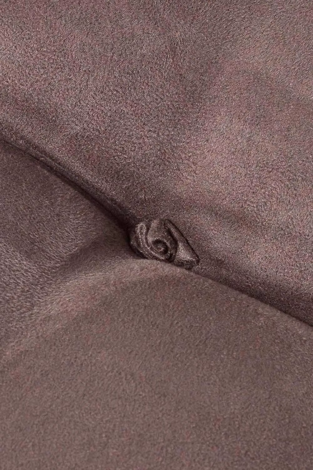 Homescapes Contoured Faux Suede Wedge Back Support Cushion in Brown – 4