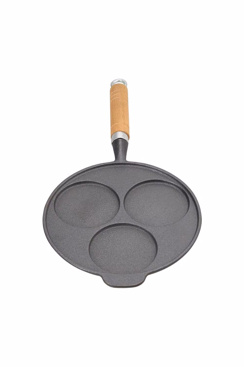 Garden Sanctuary Uncoated Cast Iron 3-Hole Frying Pan in Black – 2