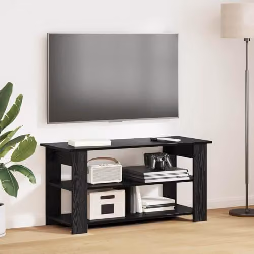 vidaXL Modern TV Stand in Black, W/D/H: 100 x 40 x 50 cm – 2