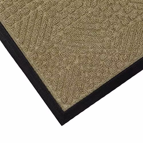 JVL Firth Tile Rubber Backed Doormat, Beige, W: 40 cm, D: 70 cm – 4