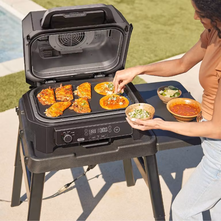 Ninja Woodfire XL Flat Plate XSKOGXLFPLTEU Ceramic Cooking Plate in Black