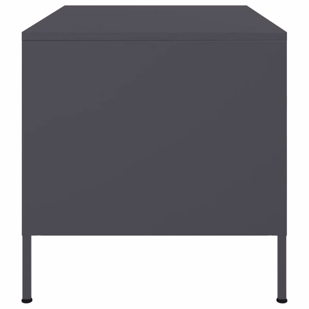 Berkfield Home Anthracite Metal Coffee Table in Grey, W/D/H: 68 x 50 x 50.5 cm – 3