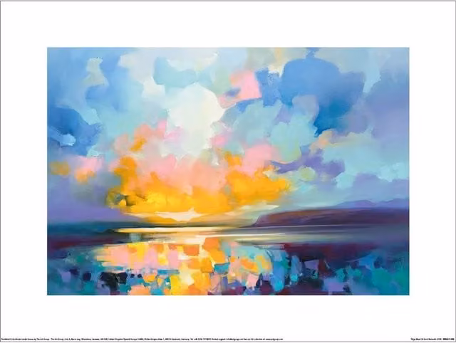 Scott Naismith Skye Blue Abstract Graphic Paper Poster