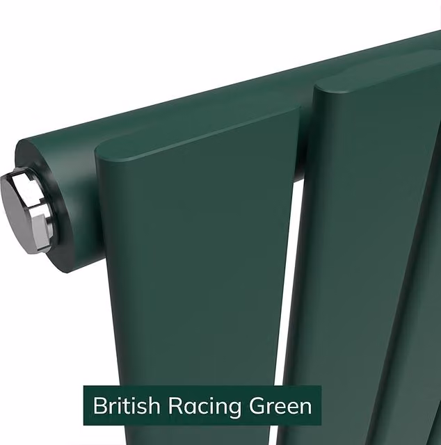 Lux Heat Flat Coloured Vertical Radiator in British Racing Green, H 160 cm x W 56 cm
