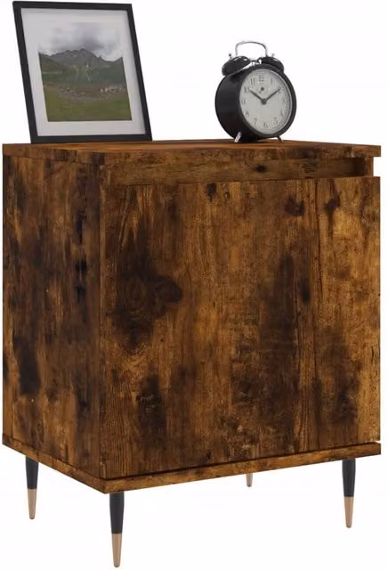 Berkfield Home Elegant Bedside Cabinets, 2 Piece Set in Smoked Oak Brown, W/D/H: 40 x 30 x 50 cm