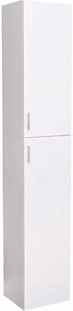 Kelvenix White High Gloss Freestanding Tall Bathroom Cabinet, Height: 190 cm