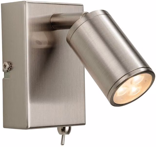 Firstlight Orion 3 Light Adjustable LED Indoor Wall Spotlight in Silver/Grey Metal