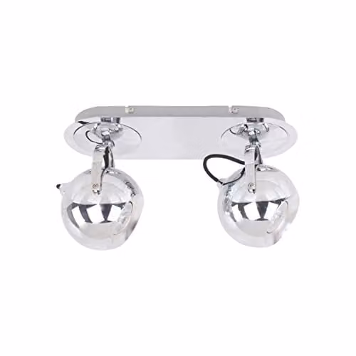 Italux James Modern 2 Light Twin Ceiling Spotlight GU10 in Silver