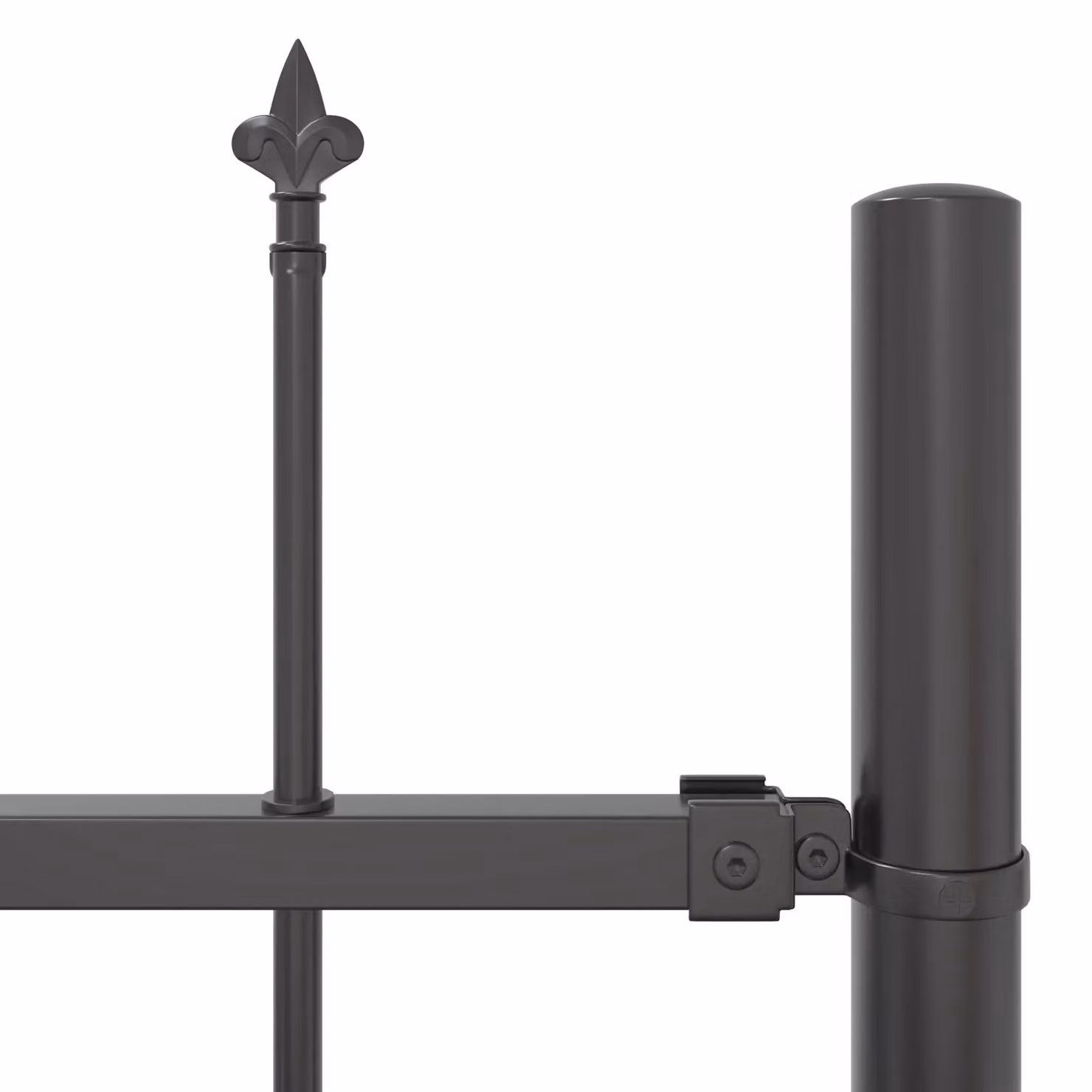 Berkfield Home Grey Steel Garden Fence with Spear Top, H 170 cm x W 100 cm – 3