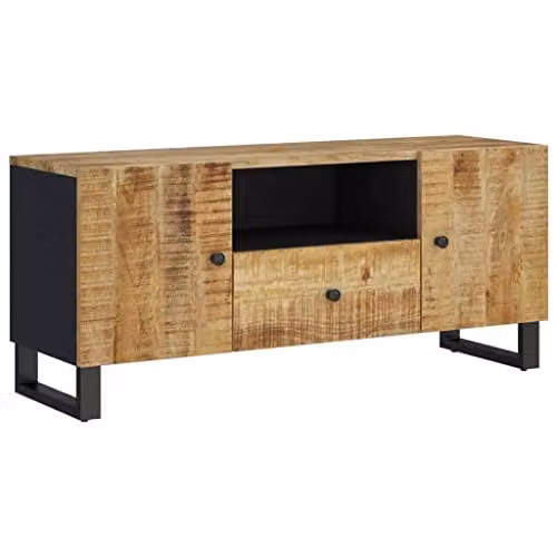 vidaXL Industrial TV Cabinet in Brown Acacia and Engineered Wood, W: 105 cm, D: 33.5 cm, H: 46 cm – 1