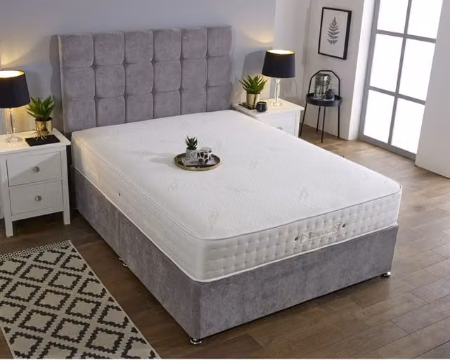 Starlight Beds Cashmere Memory Foam Hybrid Pocket Spring Mattress in Beige, Small Single – 1