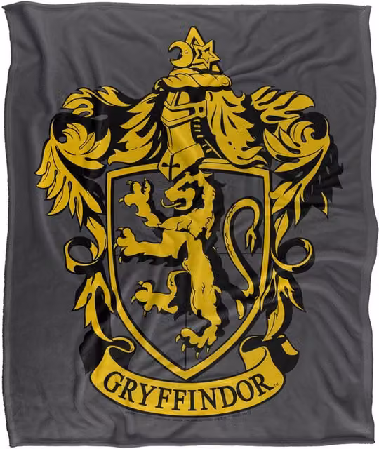 Warner Bros. Harry Potter Gryffindor Crest Super Soft Fleece Throw Blanket, Multicolour – 6