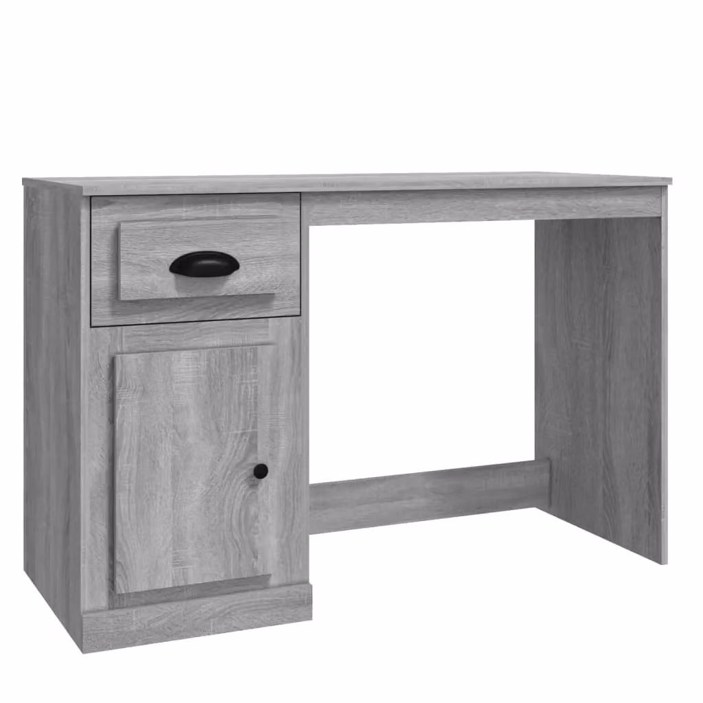 Berkfield Home Computer Desk with Drawer in Grey Sonoma, W/D/H: 115 x 50 x 75 cm – 2
