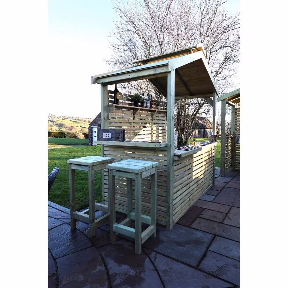 Churnet Valley Garden Furniture Ltd The Buxton Garden Bar in Light Brown, W/D/H: 224 x 111.5 x 233 cm – 3